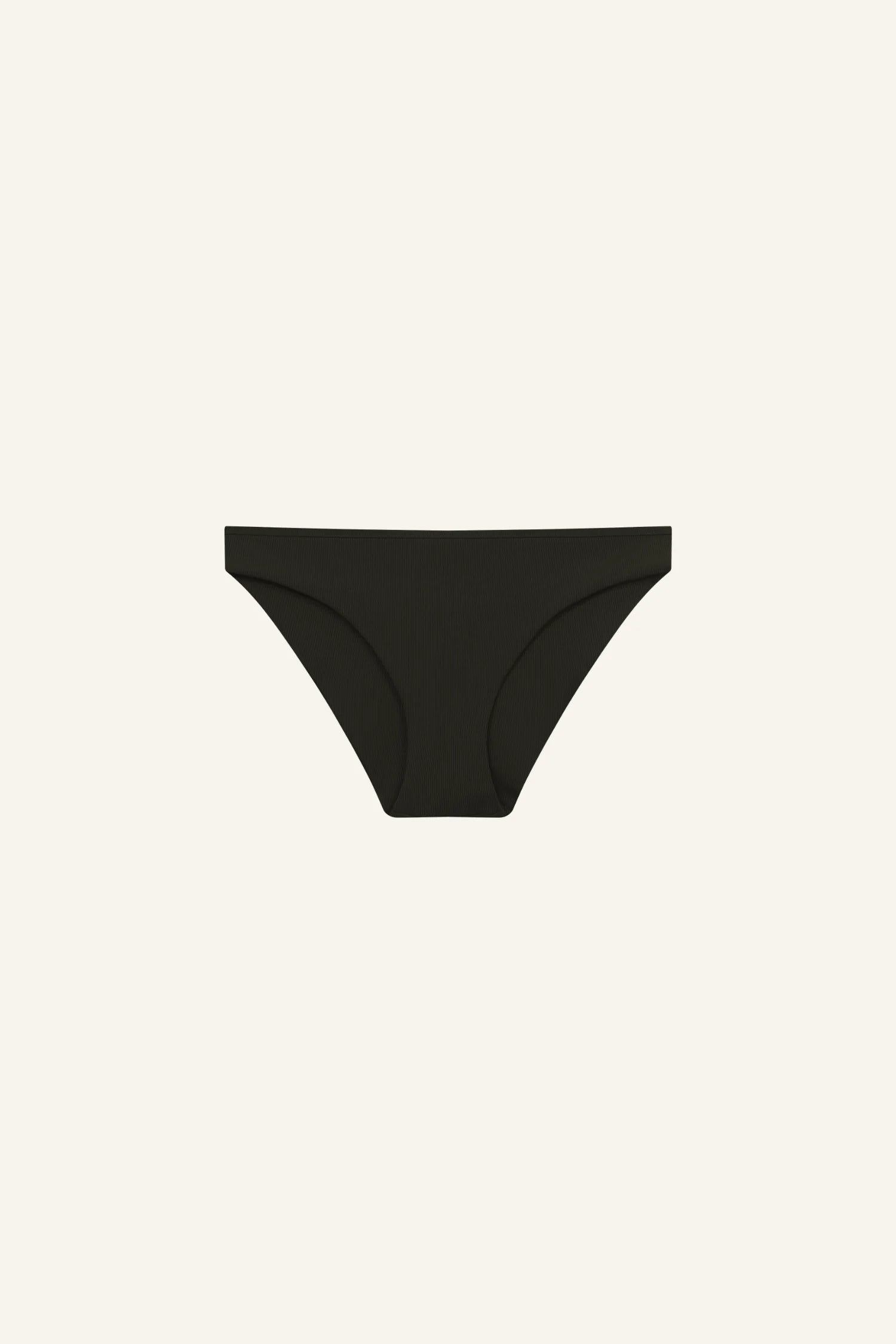 Schwarze Bikinihose von MYMARINI mit mittelhohem Beinausschnitt, schlichtem Design und feiner Struktur.#color_black