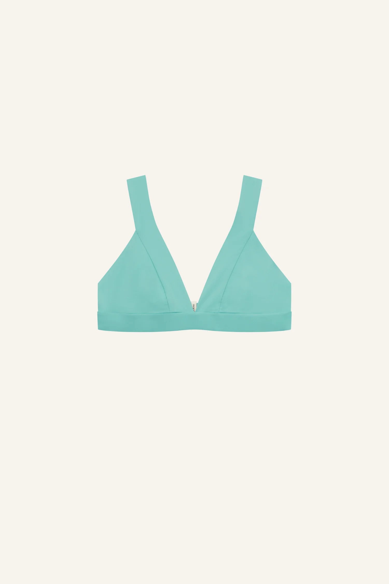 MYMARINI Bikinitop in Türkis, V-Ausschnitt, breite Träger; Oberteil zum Schwimmen.#color_oak-eucalyptus