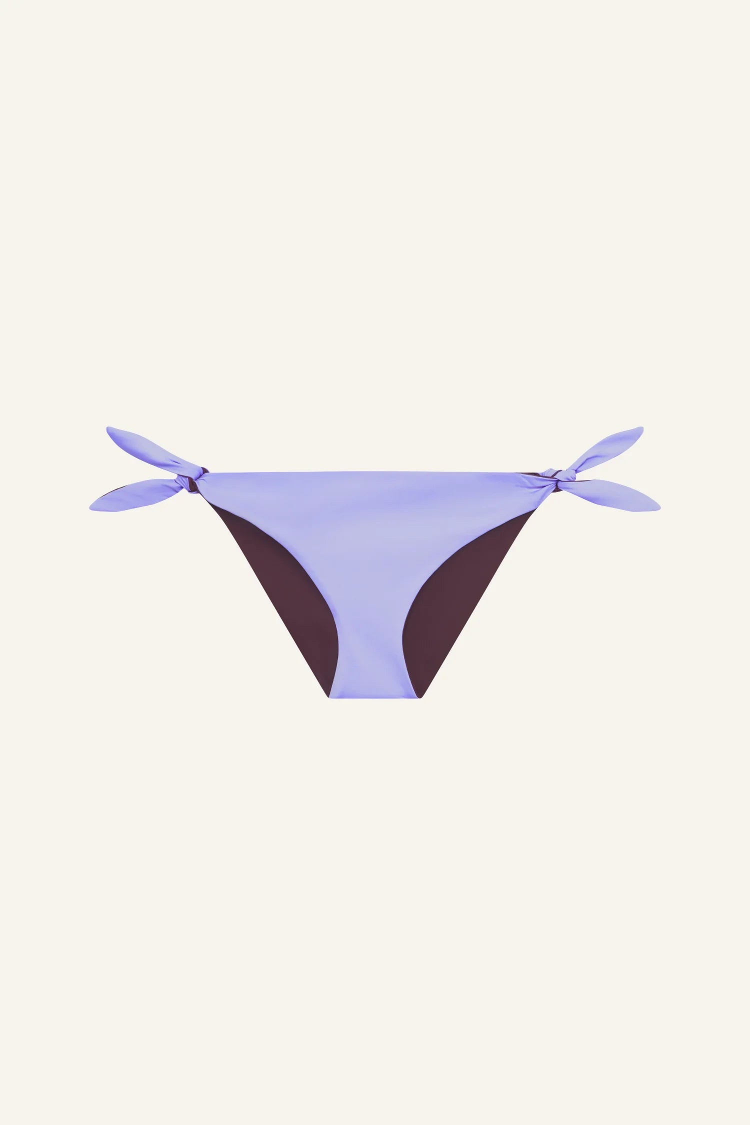 MYMARINI Bikinihose in Flieder, Low rise, seitliche Knoten, unifarben, Vorderansicht#color_chocolate-lilac