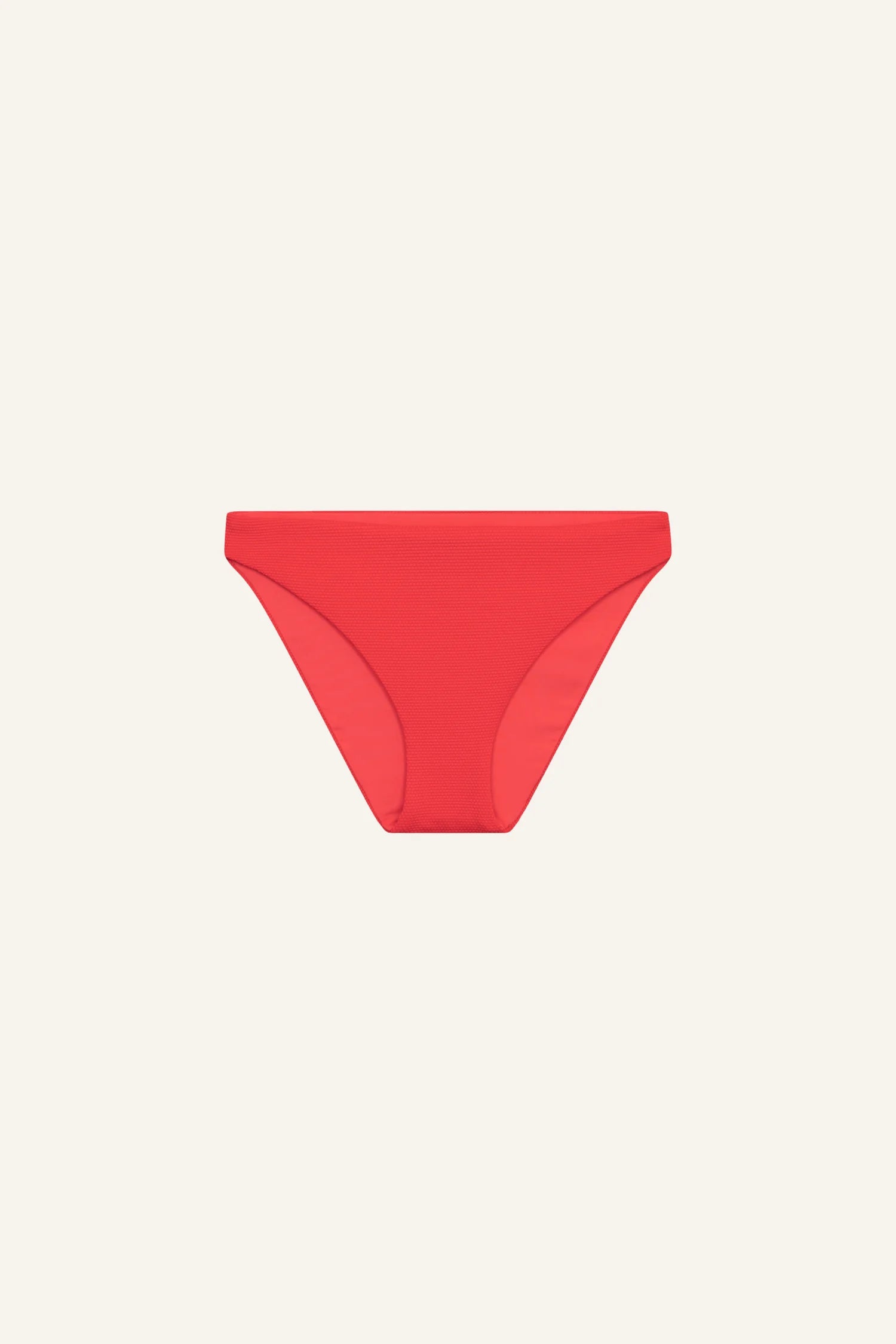 MYMARINI Bikinihose, rot, Mid rise, flacher Bund, glatte Textur – Teil eines Bademode-Sets.#color_rouge