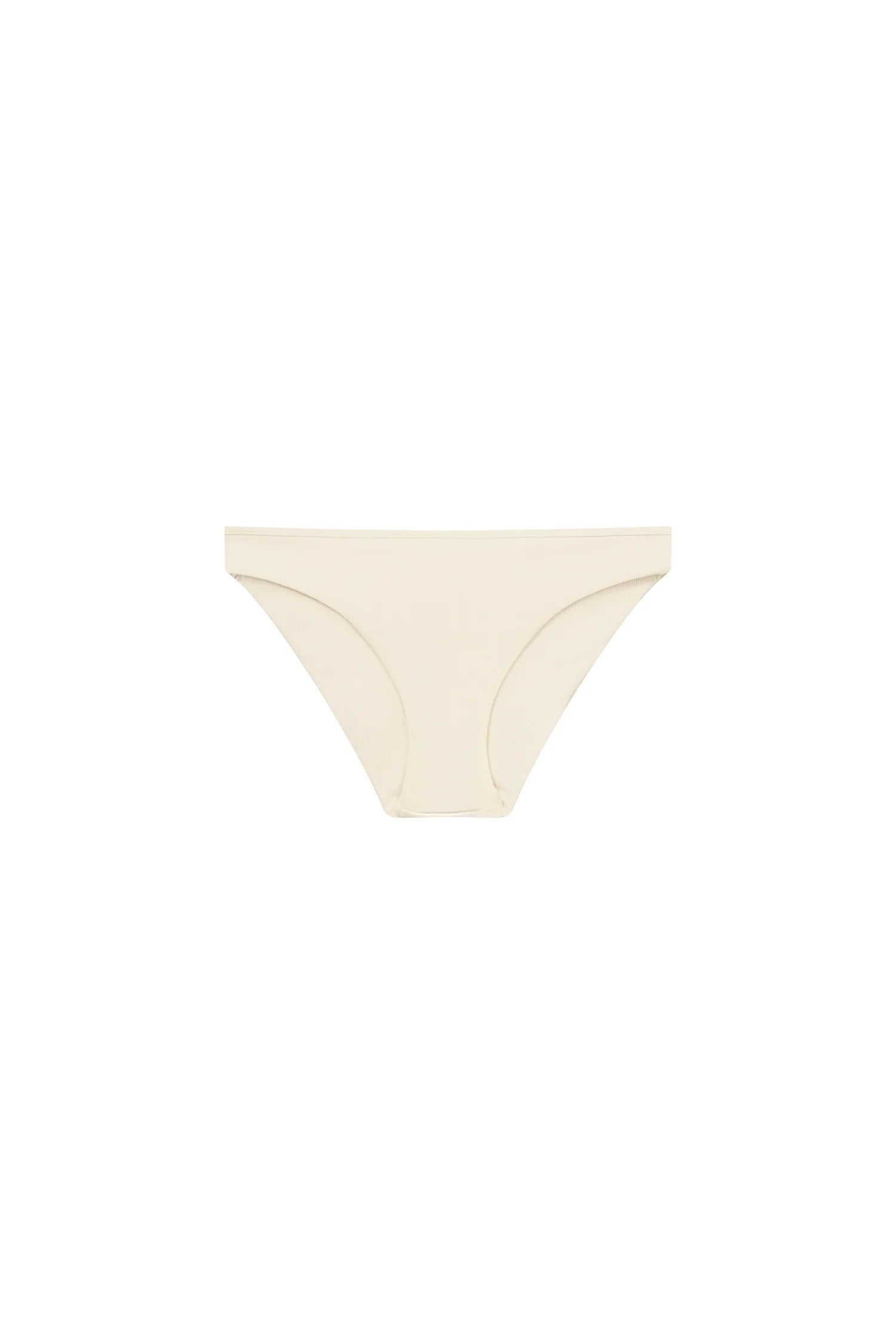 Bikinihose von MYMARINI in hellem Beige mit mittelhohem Beinausschnitt und schlichten, eleganten Linien.#color_white