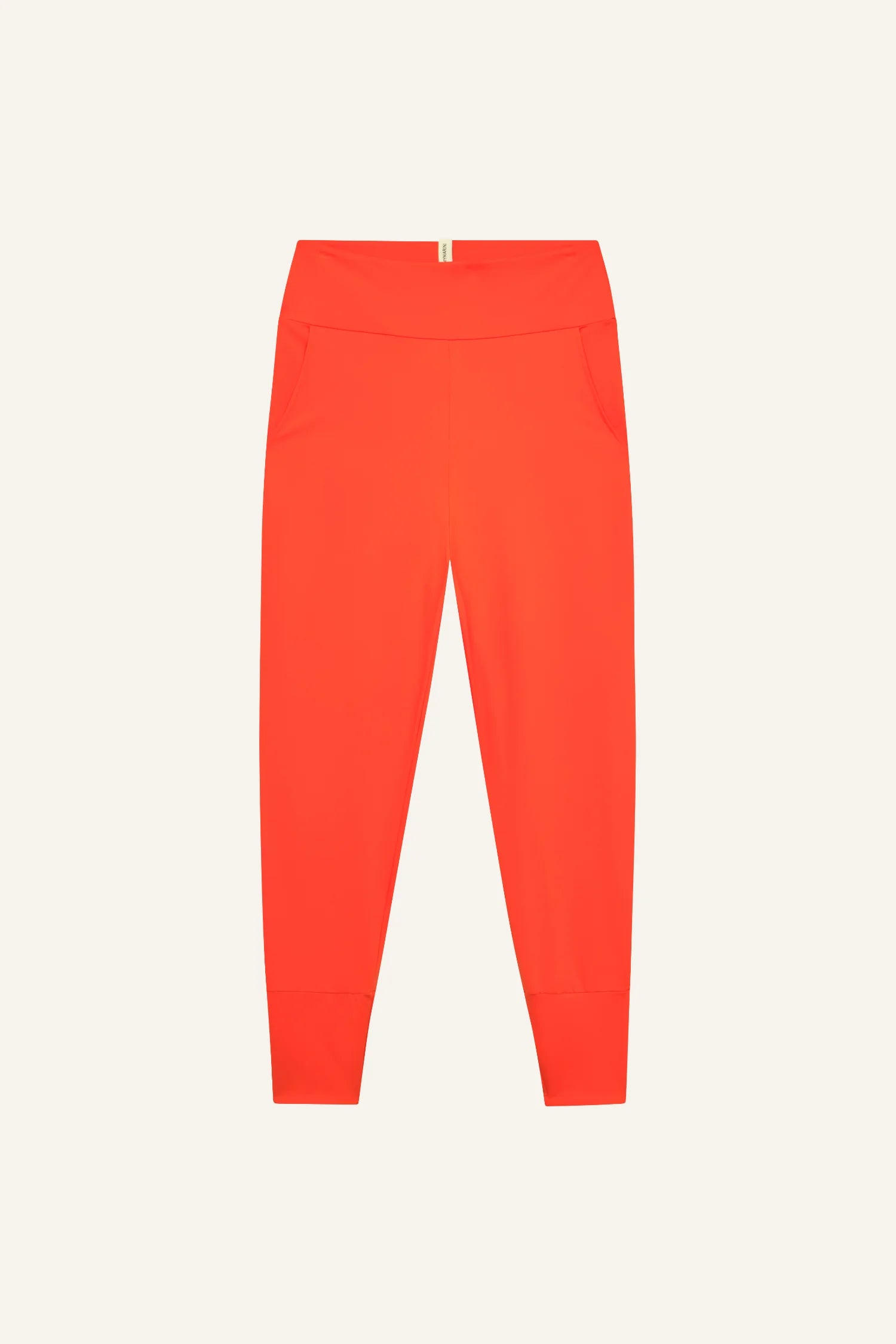 MYMARINI Hose in leuchtendem Orange mit seitlichen Taschen und breitem Bund.#color_poppy